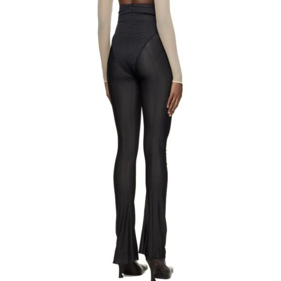 High-Waisted Black Cut-Out Pants - Picture 4 of 16